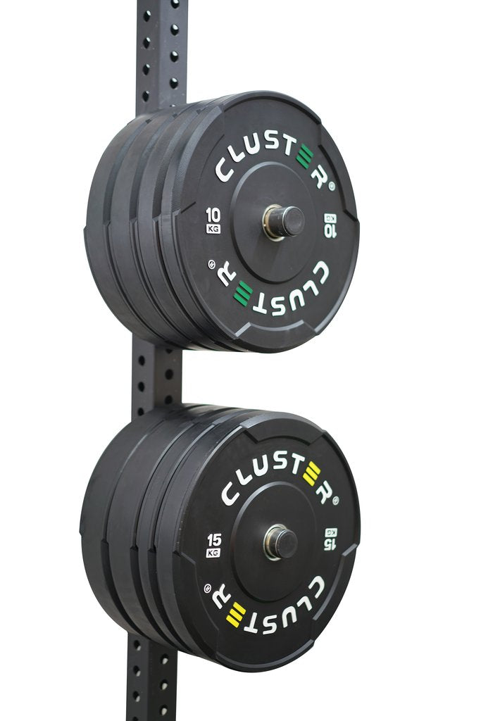 CLUSTER-黑色全膠訓練槓片 (5KG-25KG)
